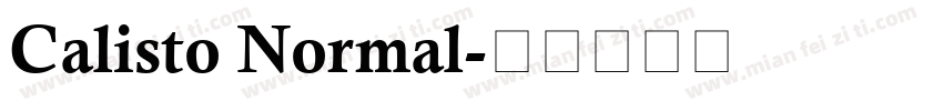 Calisto Normal字体转换